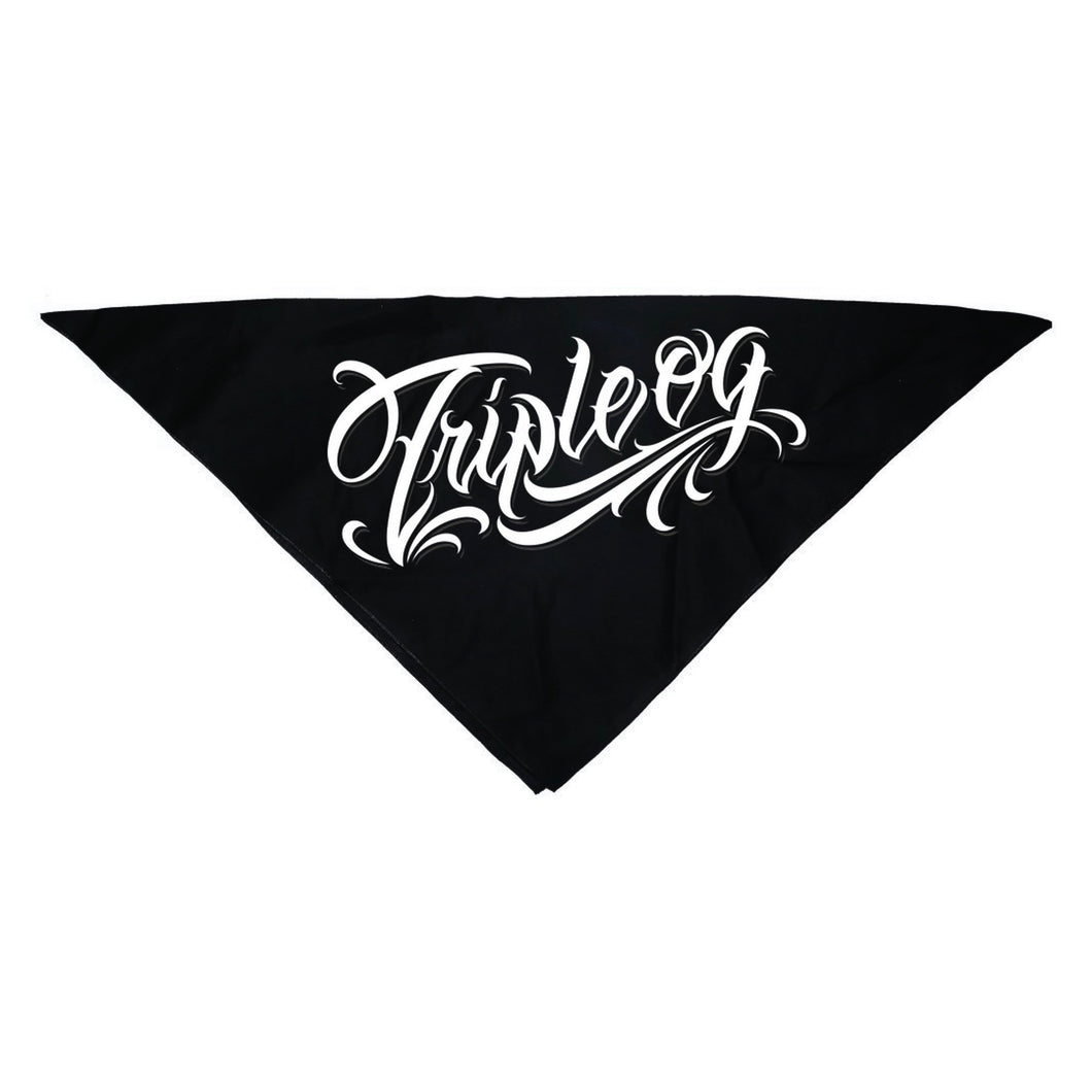 Triple OG Smooth Face Bandana Black